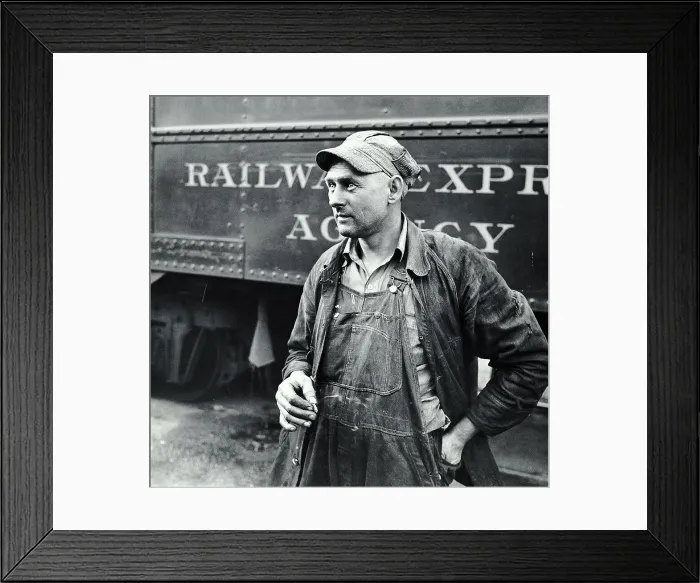 Framed Print : Engineer on the B & O Railroad Framed Print : Engineer on the B & O Railroad