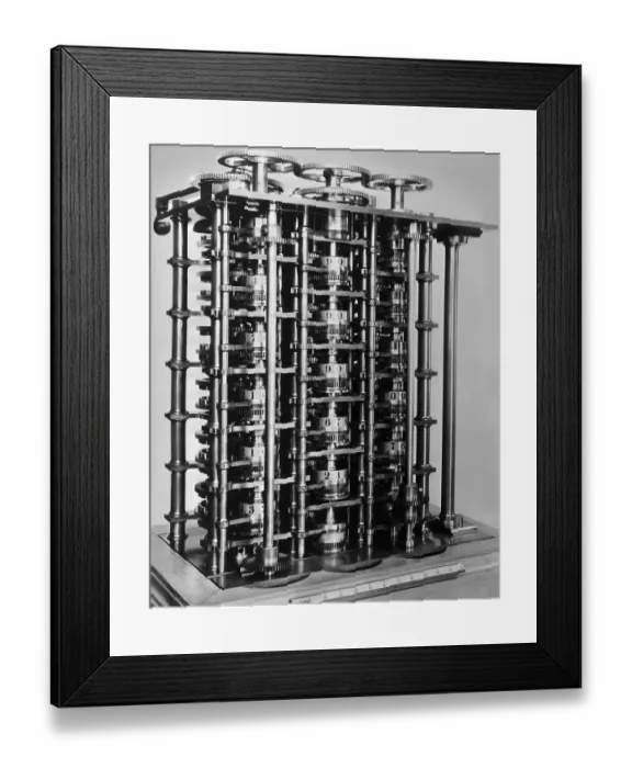 Framed Print : Difference Engine No. 1, by Charles Babbage Framed Print : Difference Engine No. 1, by Charles Babbage