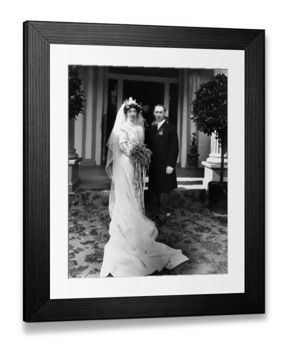 Framed Print : Bride and Groom at Society Wedding Framed Print : Bride and Groom at Society Wedding