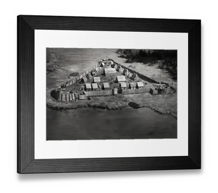 Framed Print : Illustrated Model Of Fort James Framed Print : Illustrated Model Of Fort James