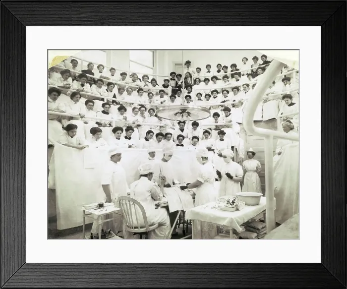 Framed Print : First Operation By Women Surgeons Framed Print : First Operation By Women Surgeons