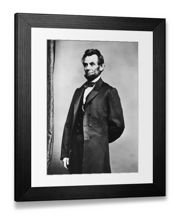 Framed Print : Standing Portrait of Abraham Lincoln Framed Print : Standing Portrait of Abraham Lincoln