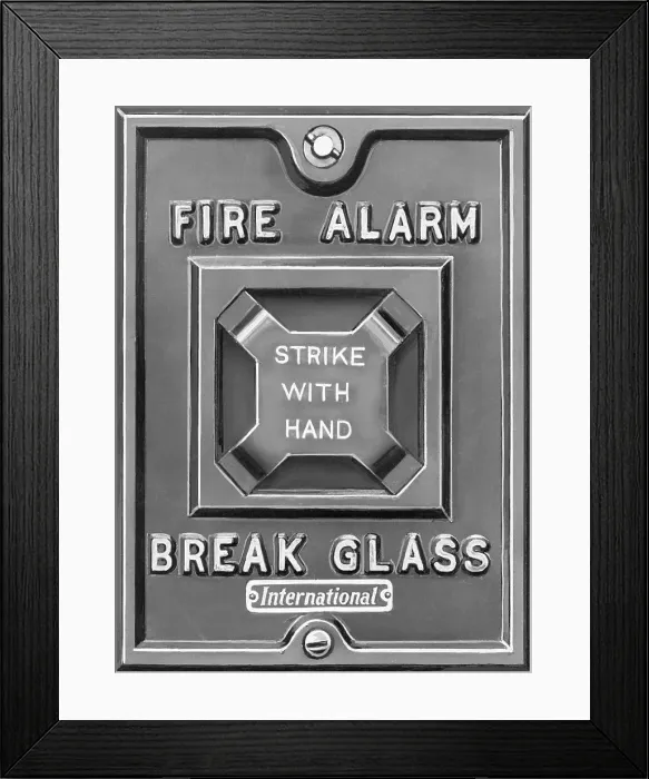 Framed Print : Close Up Fire Alarm Box