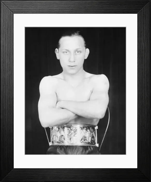 Framed Print : Boxer Adolf Wolgast W / Belt;Arms Crosse Framed Print : Boxer Adolf Wolgast W / Belt;Arms Crosse