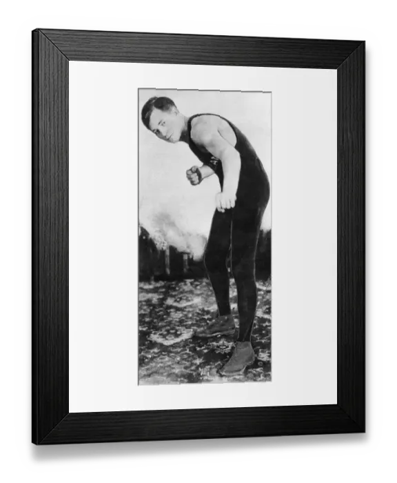 Framed Print : Stanley Ketchel Boxer In Leaning Pose Framed Print : Stanley Ketchel Boxer In Leaning Pose