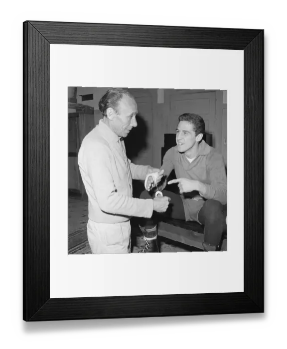 Framed Print : Man Taping Eder Jofre'S Hand Framed Print : Man Taping Eder Jofre'S Hand