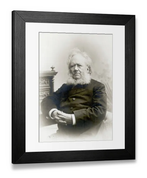 Framed Print : Portrait Of Henrik Ibsen Norwegian Framed Print : Portrait Of Henrik Ibsen Norwegian