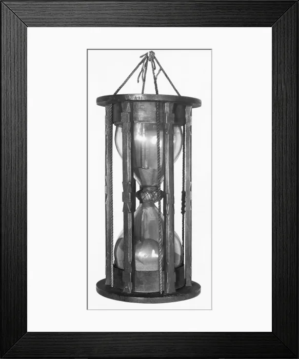 Framed Print : 18th-Century Ship Hourglass