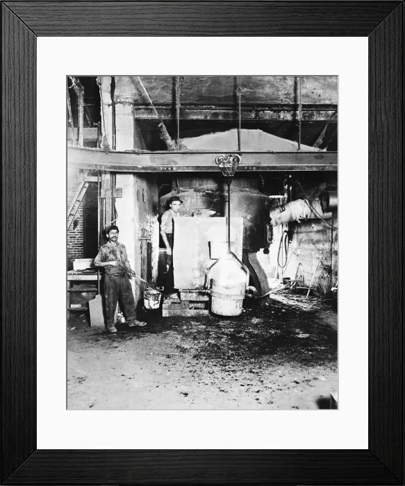 Framed Print : Filling Crucible In A Foundry Framed Print : Filling Crucible In A Foundry
