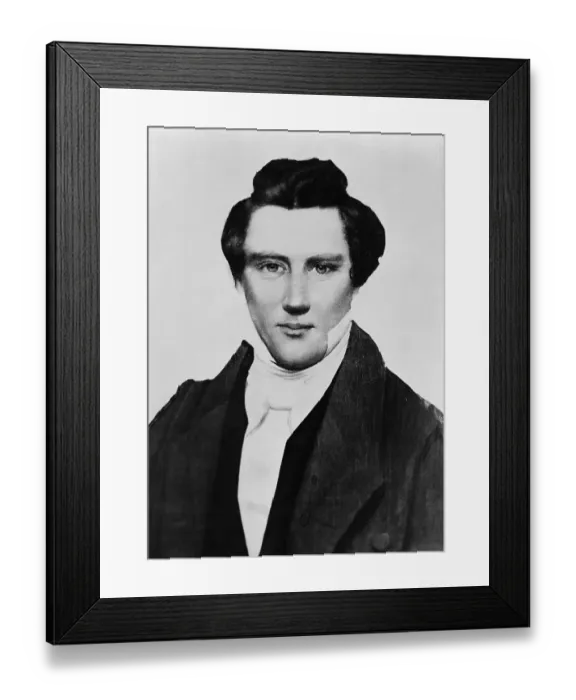 Framed Print : Portrait of Joseph Smith, Mormon Prophet Framed Print : Portrait of Joseph Smith, Mormon Prophet