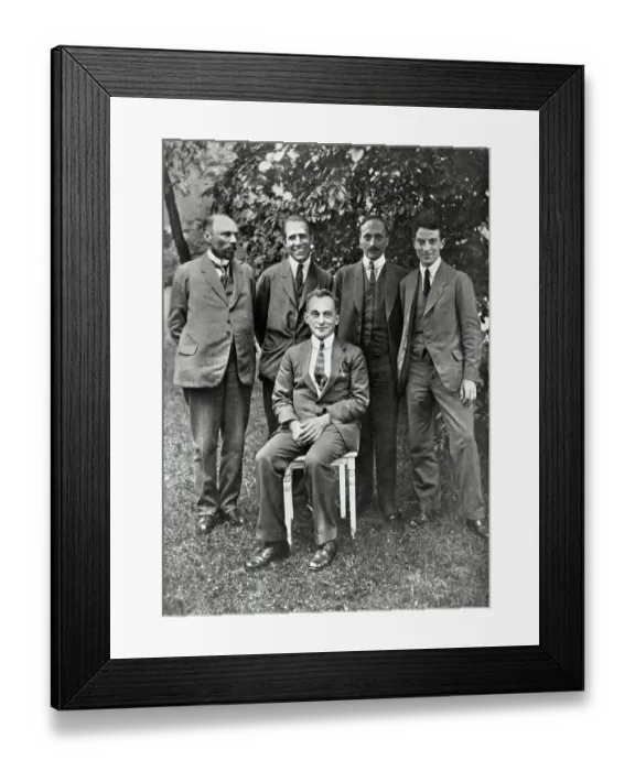 Framed Print : Portrait Of Max Born And Colleagues Framed Print : Portrait Of Max Born And Colleagues