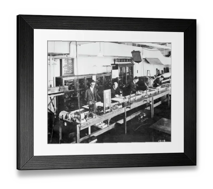 Framed Print : Vannevar Bush & Assistants In Laboratory Framed Print : Vannevar Bush & Assistants In Laboratory
