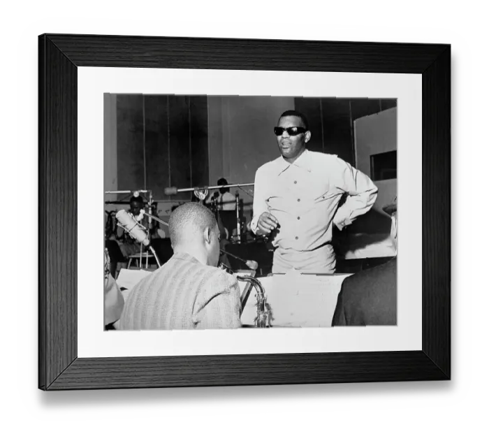 Framed Print : Ray Charles Standing And Singing Framed Print : Ray Charles Standing And Singing