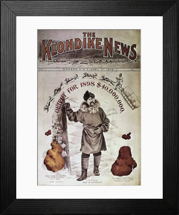 Framed Print : Cover Of The Klondike News Framed Print : Cover Of The Klondike News