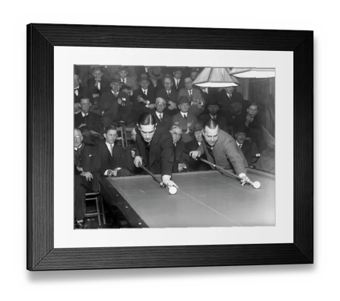 Framed Print : Champioship Billiard Match In Boston Framed Print : Champioship Billiard Match In Boston