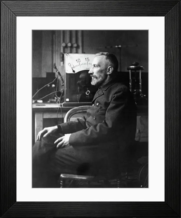 Framed Print : Pierre Curie Seated in Laboratory Framed Print : Pierre Curie Seated in Laboratory