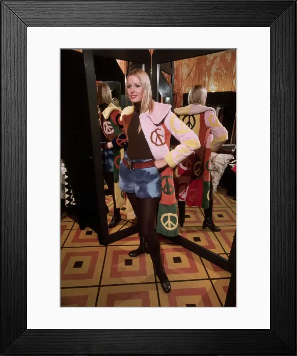 Framed Print : Model Wearing Swarka Hot Pants Framed Print : Model Wearing Swarka Hot Pants