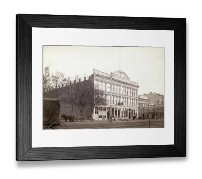 Framed Print : Mercantile Building;Street, Stagecoach Framed Print : Mercantile Building;Street, Stagecoach