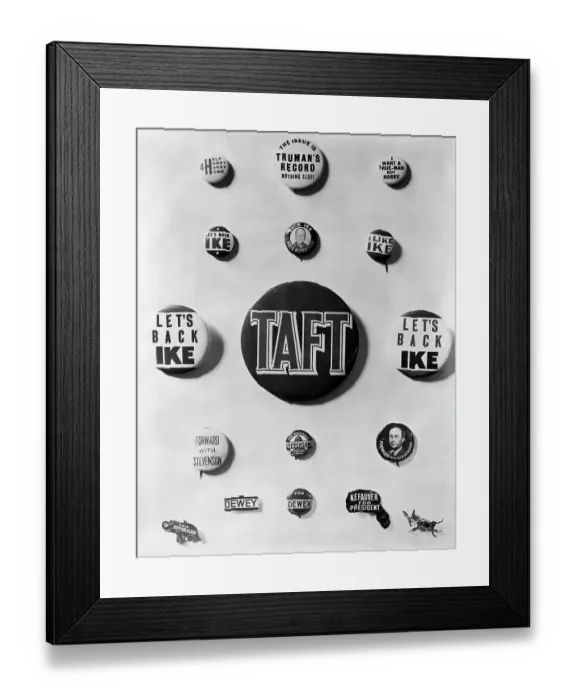 Framed Print : Assortment Of President Campaign Buttons Framed Print : Assortment Of President Campaign Buttons