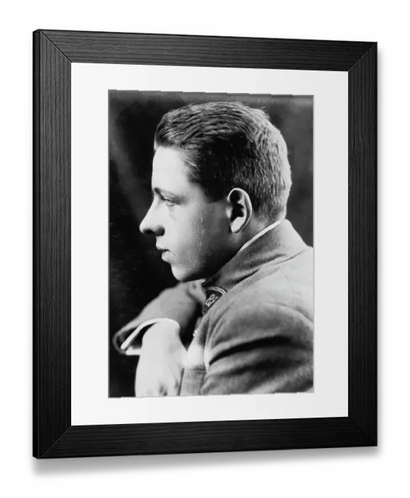 Framed Print : Young Francis Poulenc Profile Portrait Framed Print : Young Francis Poulenc Profile Portrait