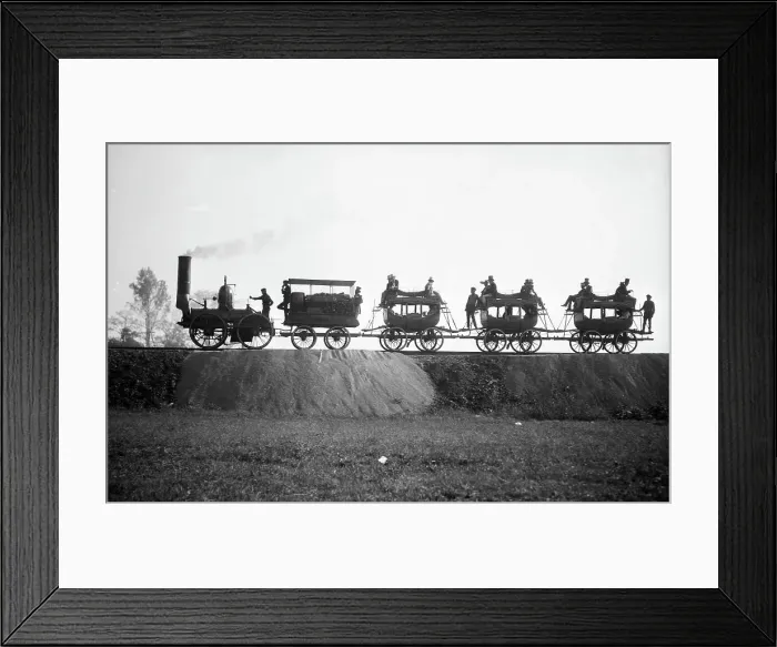 Framed Print : First Railway Train Run In Ny:'Dewitt Cl Framed Print : First Railway Train Run In Ny:'Dewitt Cl
