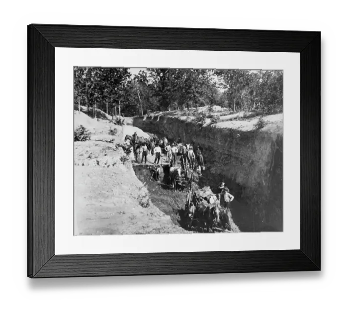 Framed Print : Coal Carts Drawn In Strip Mines 1898 Framed Print : Coal Carts Drawn In Strip Mines 1898