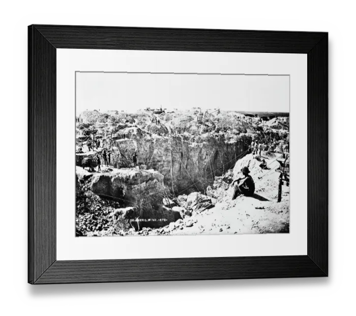 Framed Print : Early African Diamond Surface Mines Framed Print : Early African Diamond Surface Mines