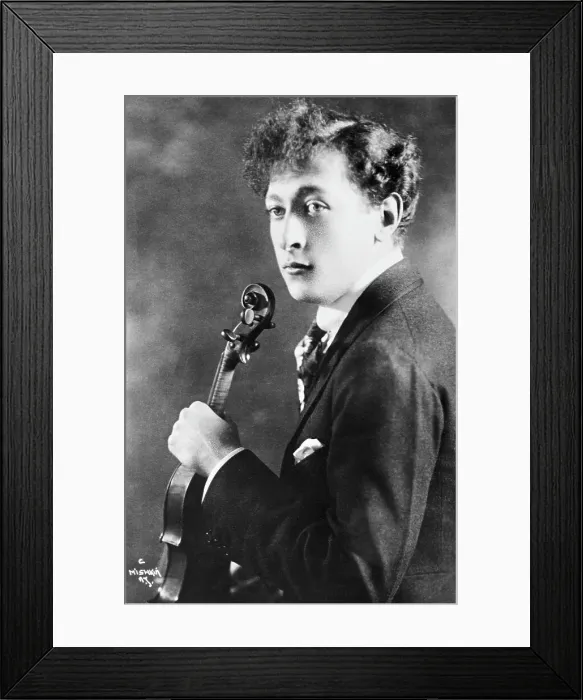Framed Print : Jascha Heifetz Holding Violin Framed Print : Jascha Heifetz Holding Violin