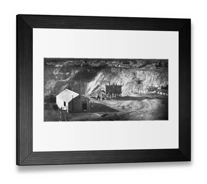 Framed Print : Kimberly Town And Mine; Aerial View Framed Print : Kimberly Town And Mine; Aerial View