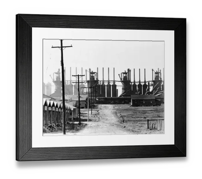 Framed Print : Chemical Plant With Adjoining Settlement Framed Print : Chemical Plant With Adjoining Settlement