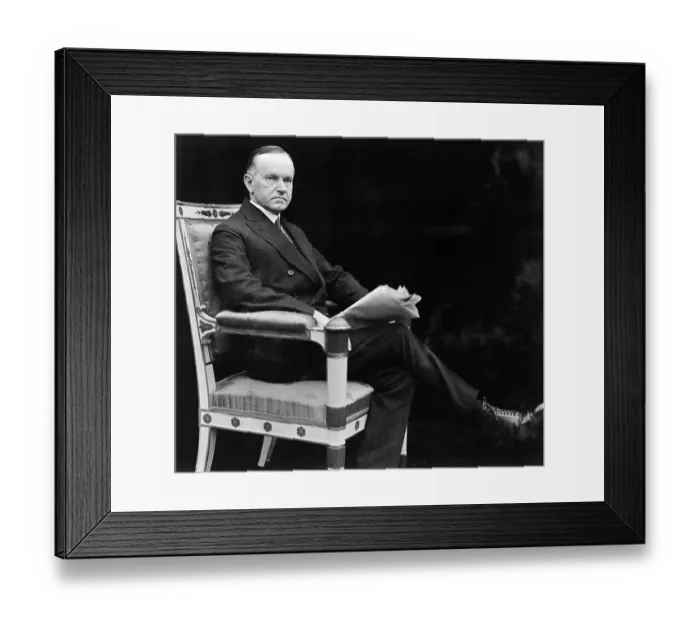 Framed Print : Seated Portrait Of Calvin Coolidge Framed Print : Seated Portrait Of Calvin Coolidge