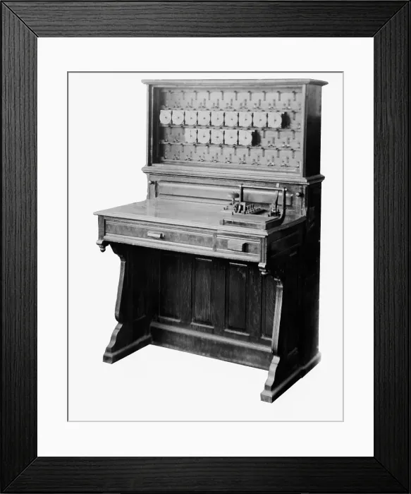 Framed Print : Early Computer; For Census Calculations