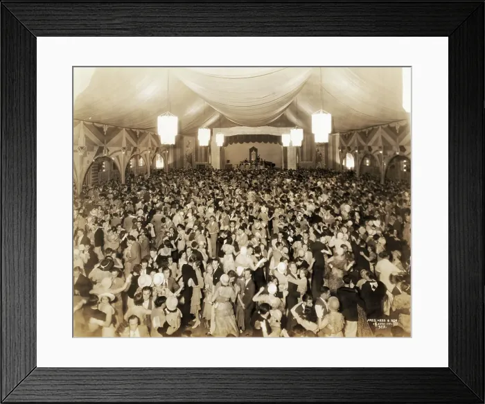 Framed Print : Crowd Dancing In Hall Framed Print : Crowd Dancing In Hall