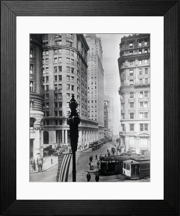 Framed Print : The Financial Center; Street