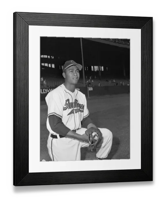 Framed Print : Larry Doby Posing with Baseball Glove Framed Print : Larry Doby Posing with Baseball Glove