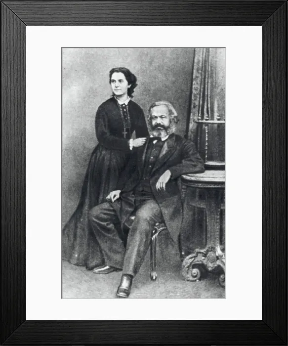 Framed Print : Karl Marx Posing with His Daughter Framed Print : Karl Marx Posing with His Daughter