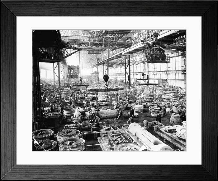 Framed Print : Panoramic View Of Interior Of Factory Framed Print : Panoramic View Of Interior Of Factory