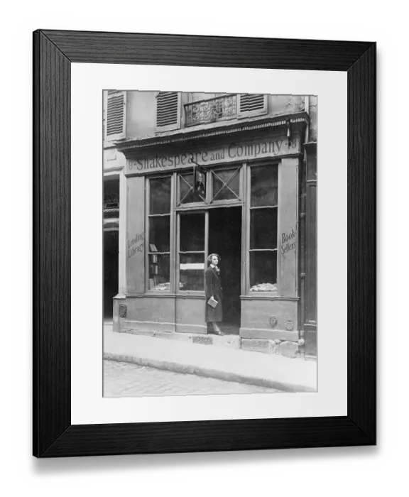 Framed Print : Sylvia Beach At Entrance Of Bookstore Framed Print : Sylvia Beach At Entrance Of Bookstore