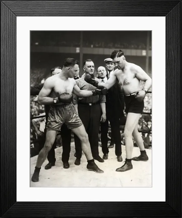 Framed Print : Jess Willard & Floyd Johnson In Ring;Fig Framed Print : Jess Willard & Floyd Johnson In Ring;Fig