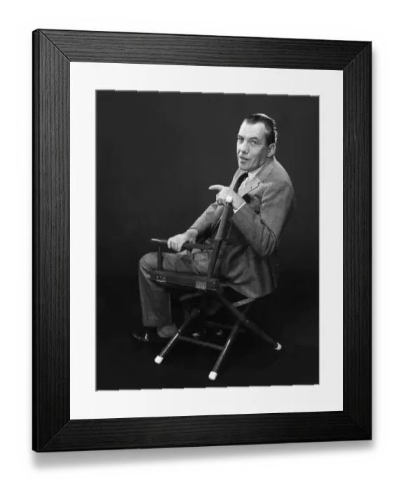 Framed Print : Ed Sullivan Seated In Director'S Chair Framed Print : Ed Sullivan Seated In Director'S Chair
