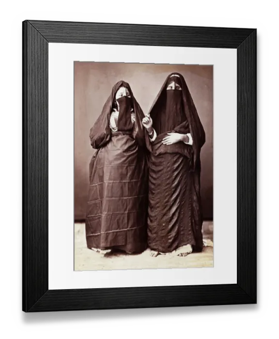 Framed Print : Two Middle Eastern Women In Trad. Dress Framed Print : Two Middle Eastern Women In Trad. Dress