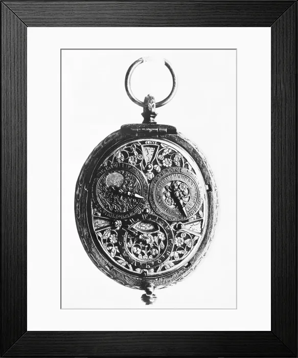 Framed Print : 17th-Century German Calendar Watch Framed Print : 17th-Century German Calendar Watch