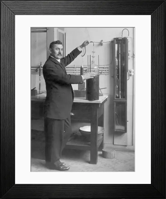 Framed Print : Georges Claude Working In Laboratory Framed Print : Georges Claude Working In Laboratory