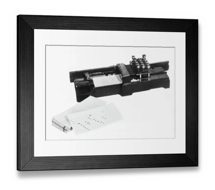 Framed Print : Early IBM Mechanical Keypunch Framed Print : Early IBM Mechanical Keypunch