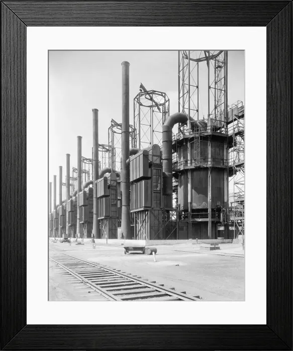 Framed Print : View Of Cracking Stills @ Oil Refinery