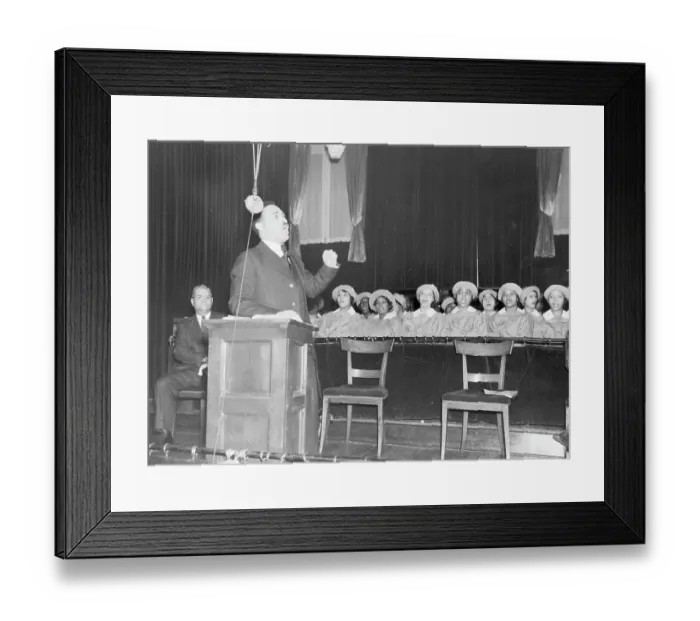 Framed Print : Elder Michaux Leading Choir Framed Print : Elder Michaux Leading Choir