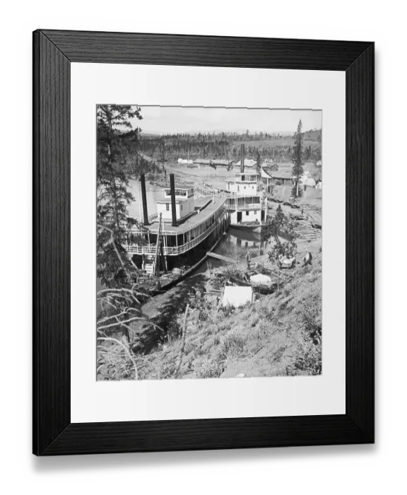 Framed Print : Boat Landing On The Yukon River Framed Print : Boat Landing On The Yukon River