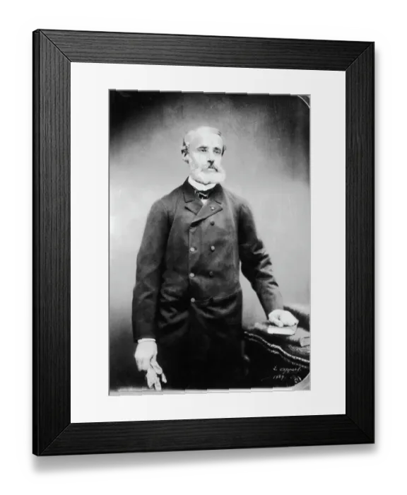 Framed Print : Gaston Plante - Waist-Up Standing Port Framed Print : Gaston Plante - Waist-Up Standing Port