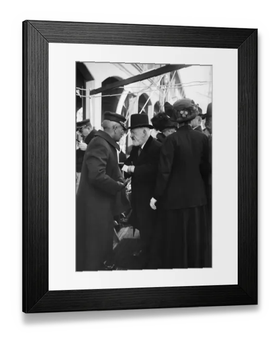 Framed Print : Commodore E.C.Benedict Talking To Man