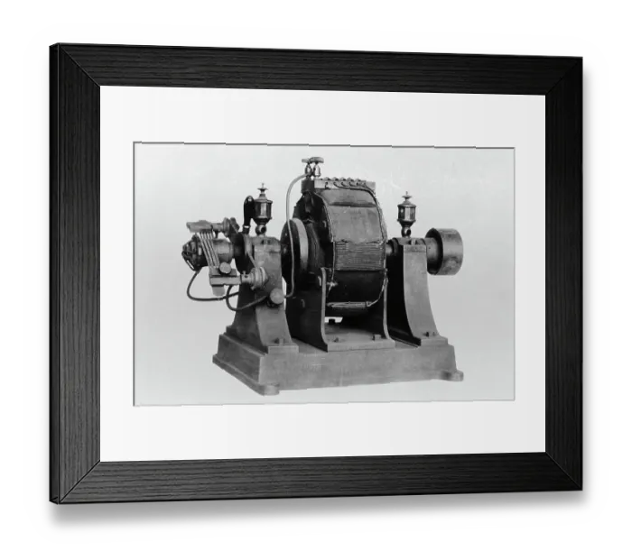 Framed Print : Closeup Of Early Electric Motor Framed Print : Closeup Of Early Electric Motor